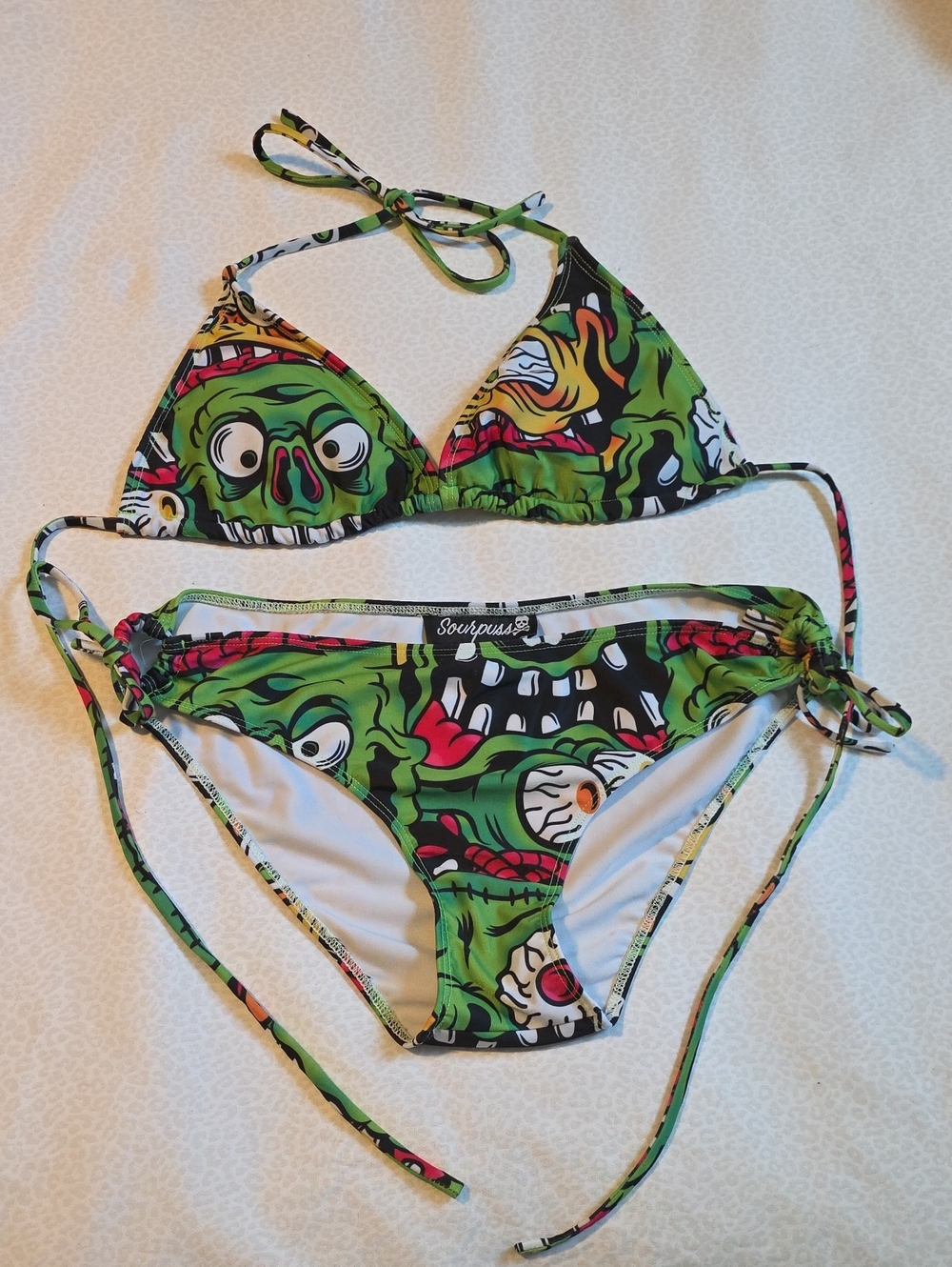 Rare Sourpuss Rat Fink String Bikini Size Medium